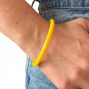 Vintage Skinny Yellow bangle bracelet